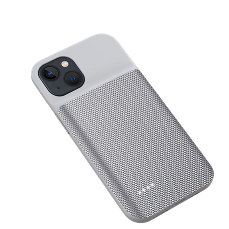 For iPhone 14 Plus Oxford Cloth Surface 6800mAh Rechargeable Extended Battery Mobile Phone Charger Back Case For iPhone 14 Plus Oxford Cloth Surface 6800mAh Rechargeable Extended Battery Mobile Phone Charger Back Case